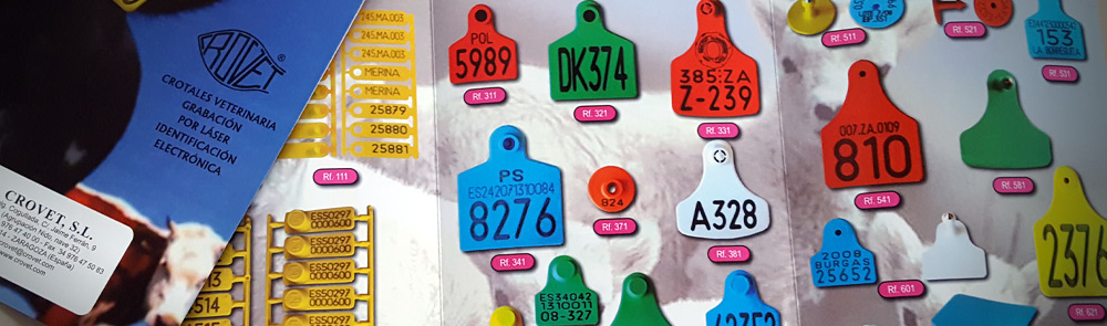 catálogo fabricación de crotales